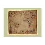 1633 Atantic Ocean Portolan Chart - Pascoal Roiz