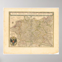 1645 Map of Germany Posters