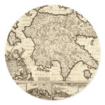 1688 Greece / Greek Peloponnesian Map stickers