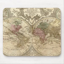 1690 Guillaume Old World Map Mousepads