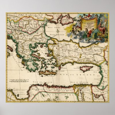 1690 Map of Eastern Mediterranean by Philo_B