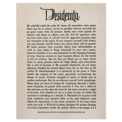 1692 Desiderata - Parchment look paper, 25 sheets Custom Flyer by WayFarOut