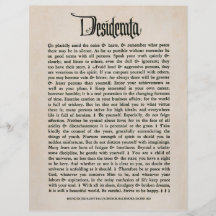 1692 Desiderata - Parchment look paper, 25 sheets Custom Flyer