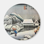16. 蒲原宿, 広重 Kanbara-juku, Hiroshige, Ukiyo-e Magnet