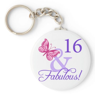 16 And Fabulous Birthday Key Chains by birthdaygifts