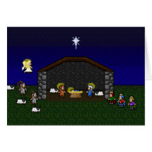 16-Bit RPG Nativity Scene Cards