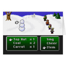 16-Bit RPG Snowman Card