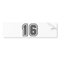 16 BUMPER STICKERS