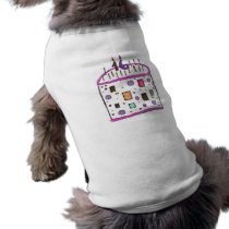 16 candles on my cake doggie t-shirt
