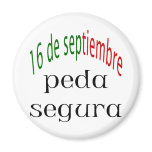 16 De Septiembre Peda Segura Fridge Magnet