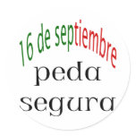 16 De Septiembre Peda Segura Sticker