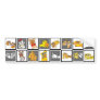 16 Dogs Illustration Grey Sticker 6