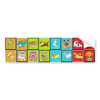 16 Dogs Illustration Sticker 1 by pixibition