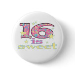 16 is Sweet Pinback Buttons