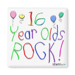 16 Year Olds Rock ! Fridge Magnets
