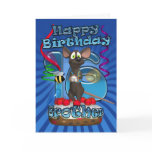 16th Birthday Card For Brother - Funky Mouse On A