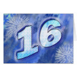 16th birthday card with fireworks