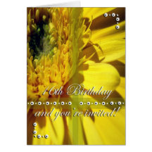 16th Birthday Daisy Invitation Greeting Card