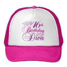 16th Birthday Diva Mesh Hat