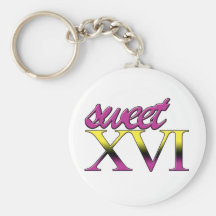 16th Birthday Key Chain