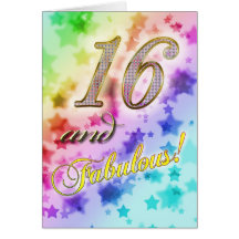 16th Birthday party Invitation Greeting Card