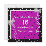 16th Birthday Party Invittions Personalized Invites