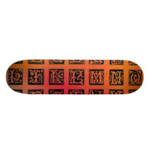 16th Century Alphabet Skateboard