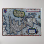 16th Century Map Of England Posters