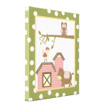 16x20 Canvas Art Nursery Print Abby's Farm Pink Stretched Canvas Print