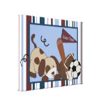 16x20 Canvas Art Nursery Print Lil League Puppy Canvas Print