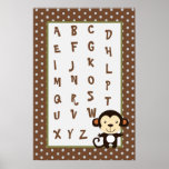 16x24 Nursery Art ABC Chart Jungle Play Poster