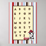 16x24 Nursery Art ABC Chart Nojo Jungle Tales Print