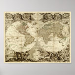 1708 Jean Baptiste Nolin World Map