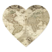 1708 World Map by Jean Baptiste Nolin