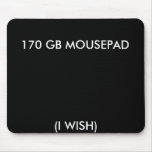170 GB MOUSEPAD(Black Backround, White text)