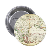 1715 De L'Isle Map of the Eastern Roman Empire und Pinback Buttons