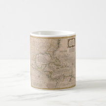1720 Map of the West Indies by Emanuel Bowen Coffee Mugs