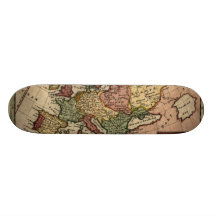 1721 Map of Europe Skateboard