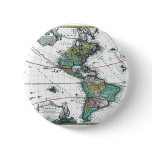 1725 South and North America Map Pinback Button
