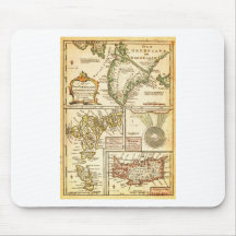 1747 Bowen Map of the North Atlantic Islands Gree Mouse Mat