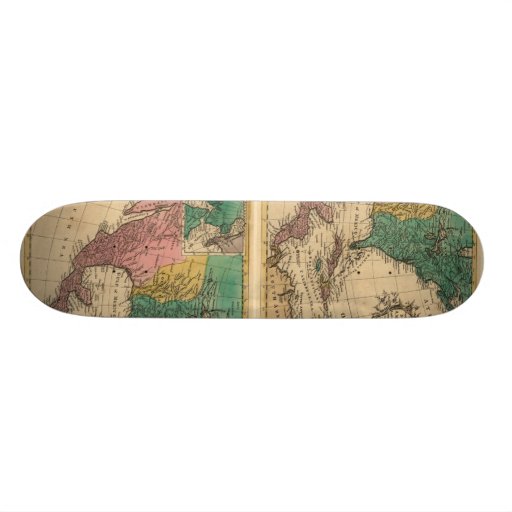 1763 North America Map Skateboard Deck