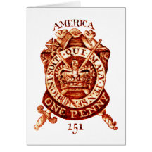 1765 American Tax Stamp Greeting Cards