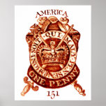 1765 American Tax Stamp Poster