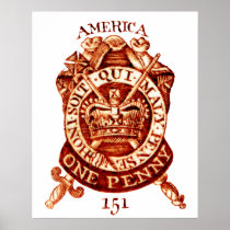 1765 American Tax Stamp Poster