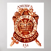 1765 American Tax Stamp Poster