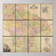 1765 Map of Devonshire by Benjamin Donn Print