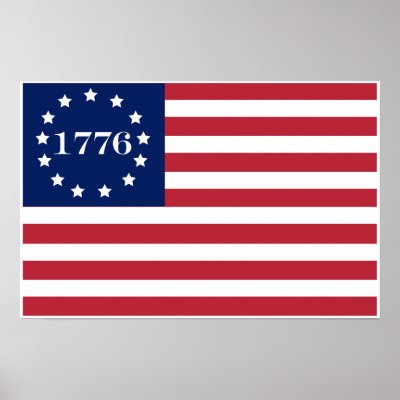 1776 American Flag Print by historyclues