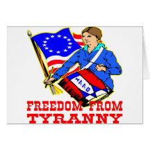 1776 Revolutionary War Freedom From Tyranny Card