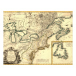 1778 Map of Canada and the United States Personalized Invitations