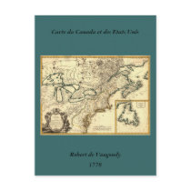 1778 Map of Canada and the United States